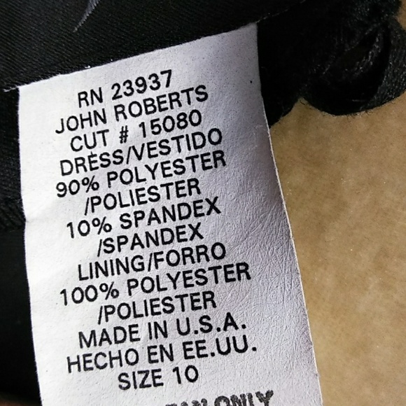 John Roberts Short Sleeve Black Velvet Dress - Picture 8 of 8